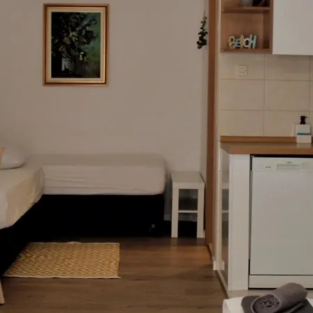 Daire Studio Apartment Laura-Spacious Studio On The Main Beach Makarska